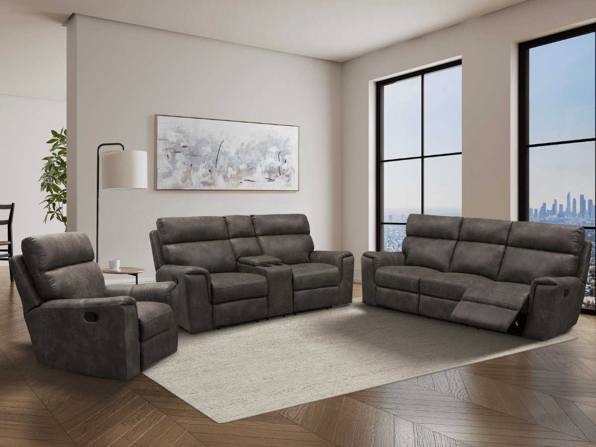 Lawrence Fabric Reclining Sofa Set - Abbyson - Living Room