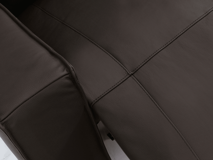 Layton Leather Power Recliner - Brown - Abbyson - Living Room