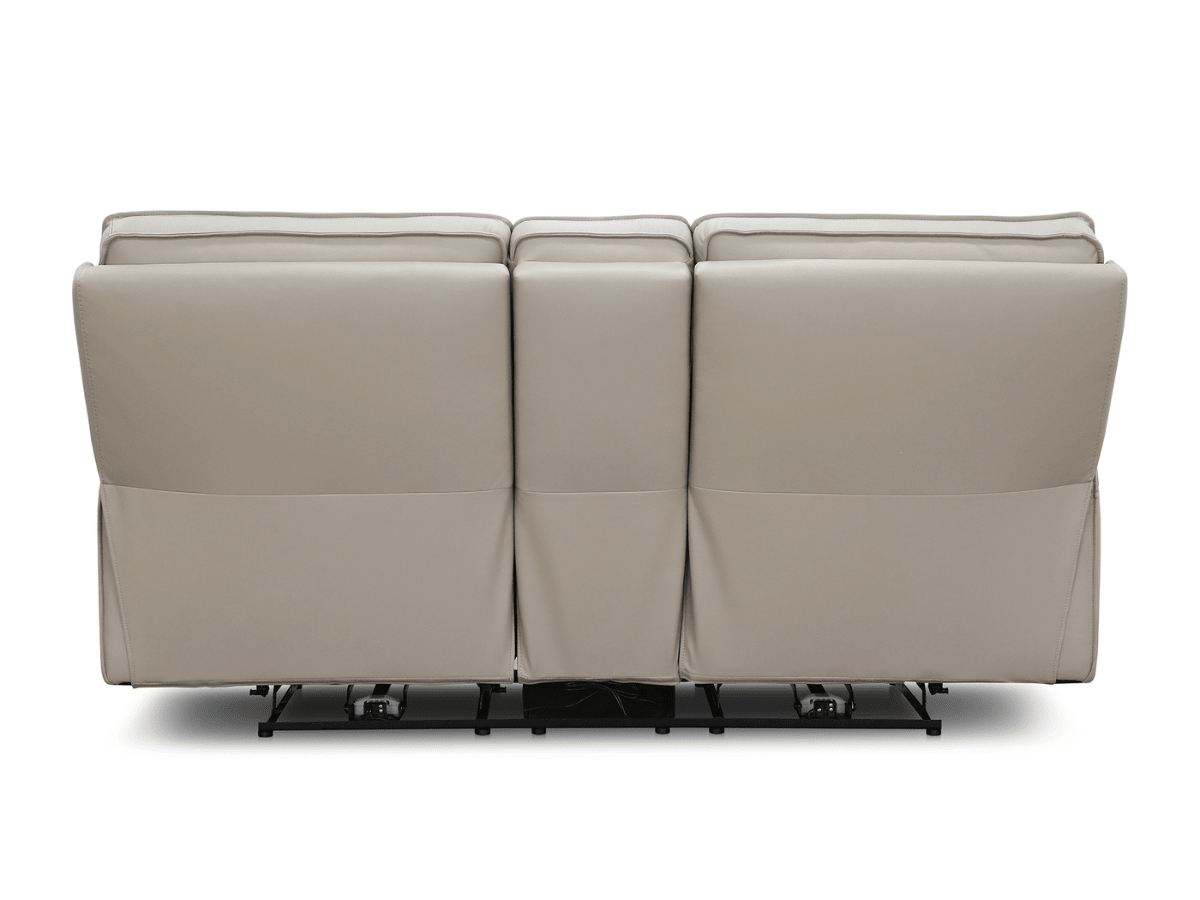 Layton Leather Power Reclining Loveseat - Gray - Abbyson - Living Room