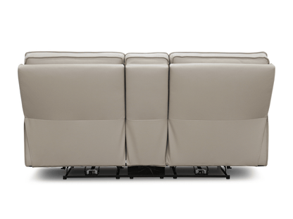 Layton Leather Power Reclining Loveseat - Gray - Abbyson - Living Room