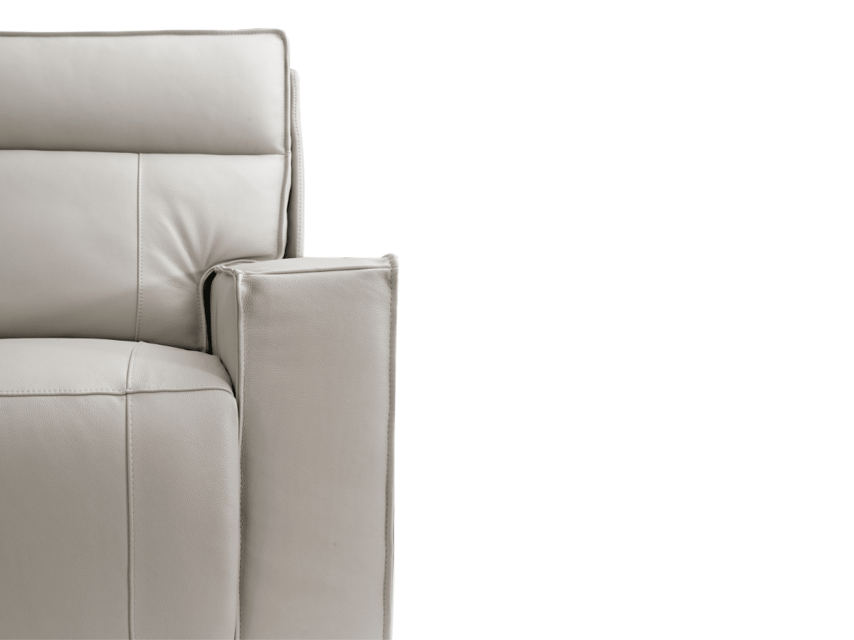 Layton Leather Power Reclining Loveseat - Gray - Abbyson - Living Room
