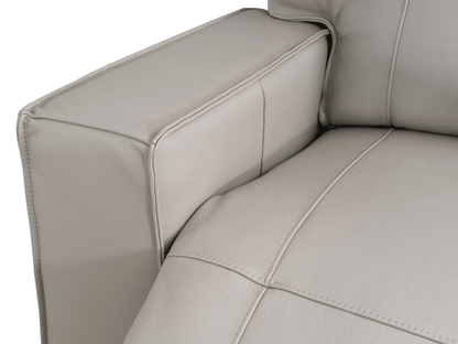 Layton Leather Power Reclining Loveseat - Gray - Abbyson - Living Room