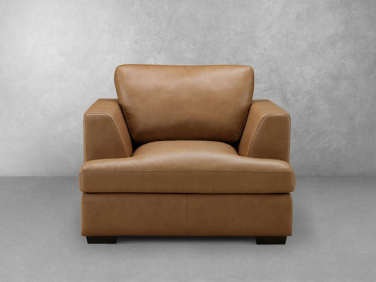 Lisbon Leather Armchair - Camel - Abbyson - Living Room