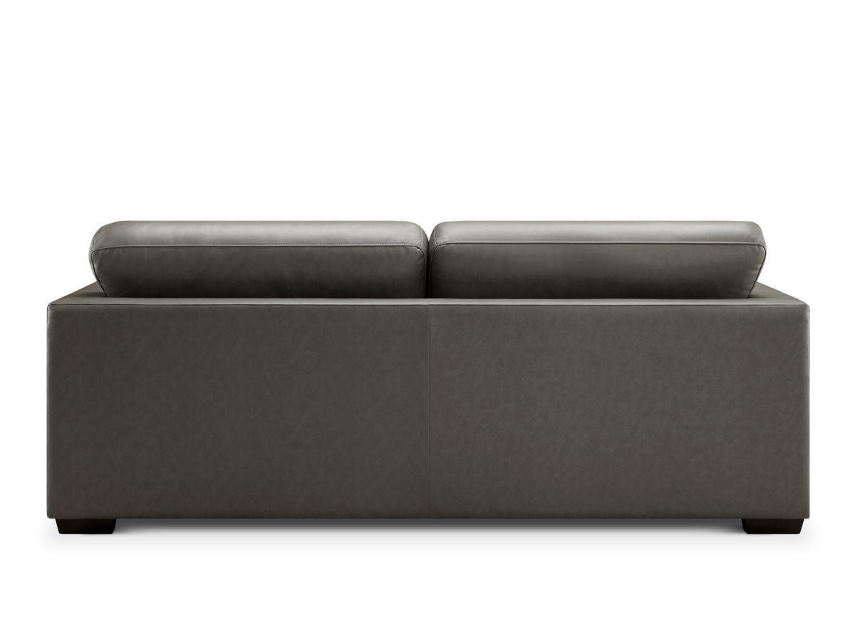 Lisbon Leather Sofa - Dark Gray - Abbyson - Living Room