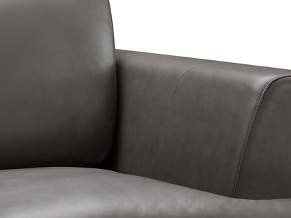Lisbon Leather Sofa - Dark Gray - Abbyson - Living Room