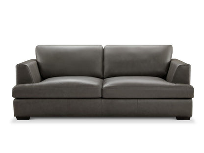 Lisbon Leather Sofa - Dark Gray - Abbyson - Living Room