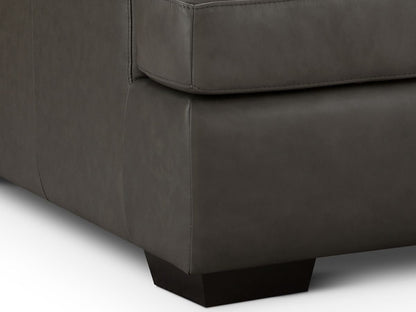 Lisbon Leather Sofa - Dark Gray - Abbyson - Living Room