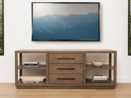 Lowell 74" Media Console - Abbyson - Living Room
