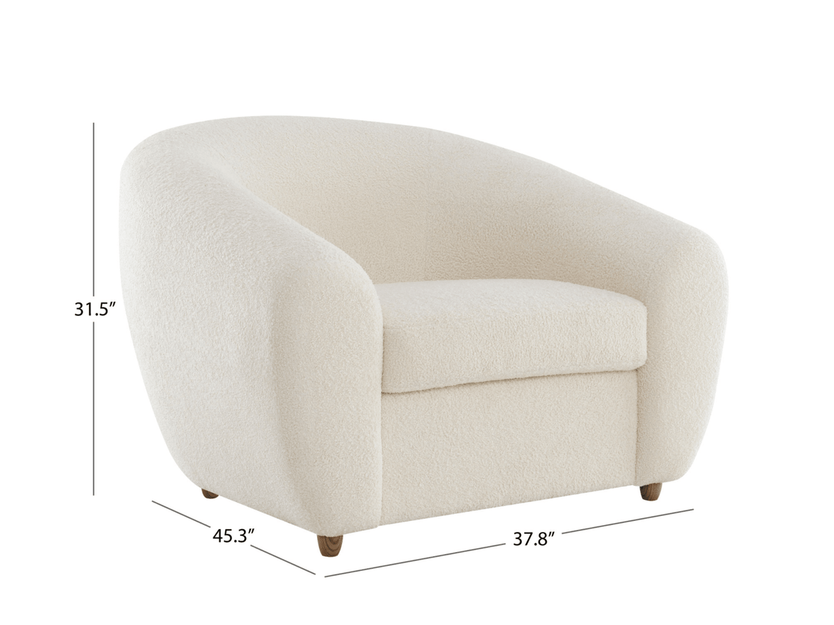 Luciano Bouclé Fabric Chair - Abbyson - Living Room
