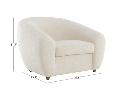 Luciano Bouclé Fabric Chair - Abbyson - Living Room