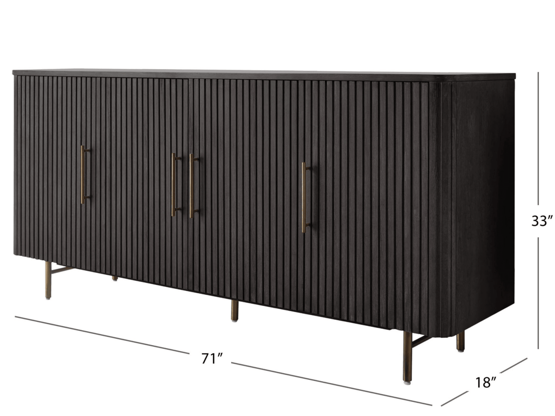 Luna Console - Ebony - Abbyson - Living Room