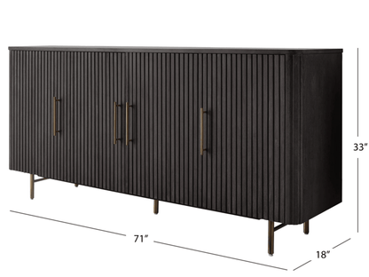 Luna Console - Ebony - Abbyson - Living Room