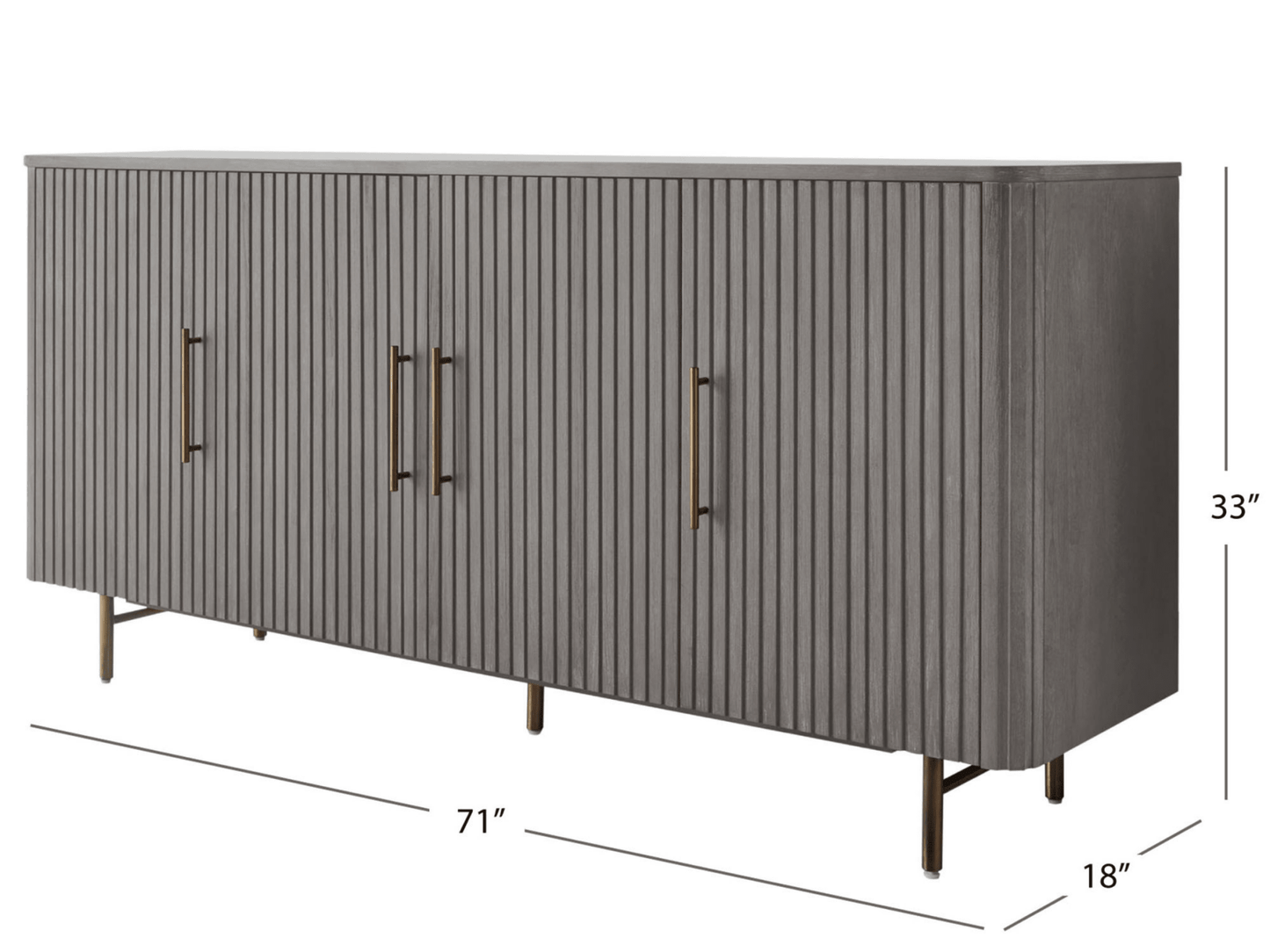 Luna Console - Gray - Abbyson - Living Room