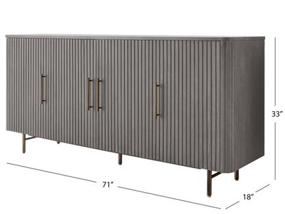 Luna Console - Gray - Abbyson - Living Room