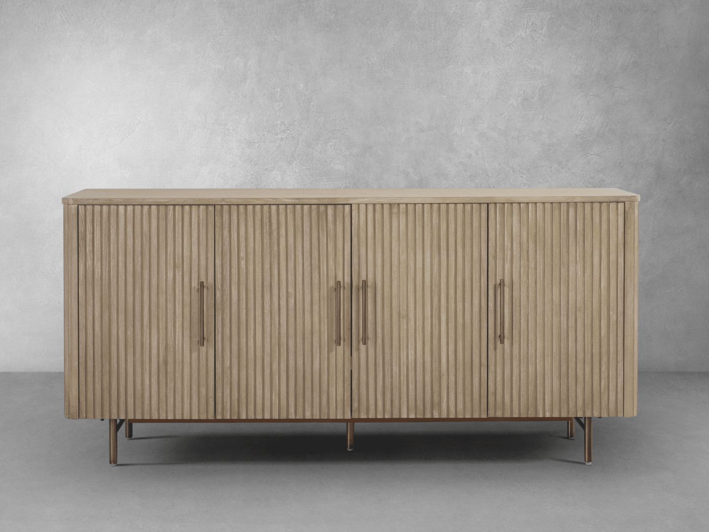 Luna Console - Natural - Abbyson - Living Room