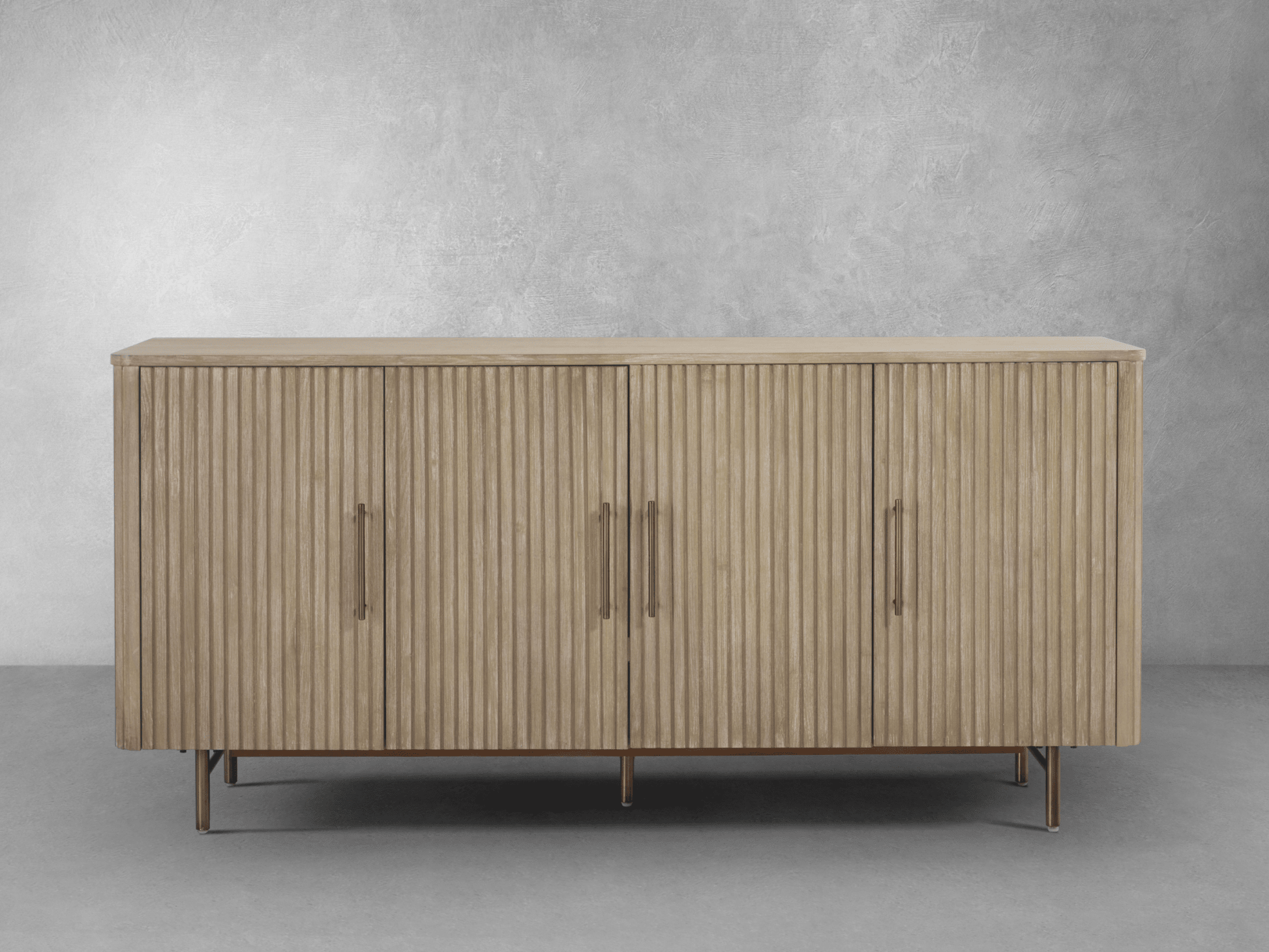 Luna Console - Natural - Abbyson - Living Room