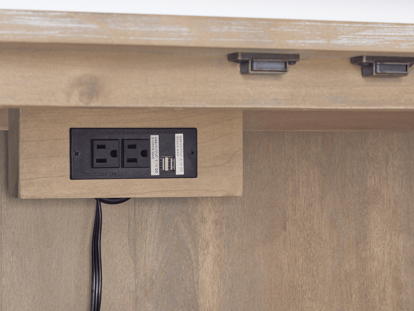 Luna Console - Natural - Abbyson - Living Room