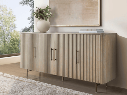 Luna Console - Natural - Abbyson - Living Room
