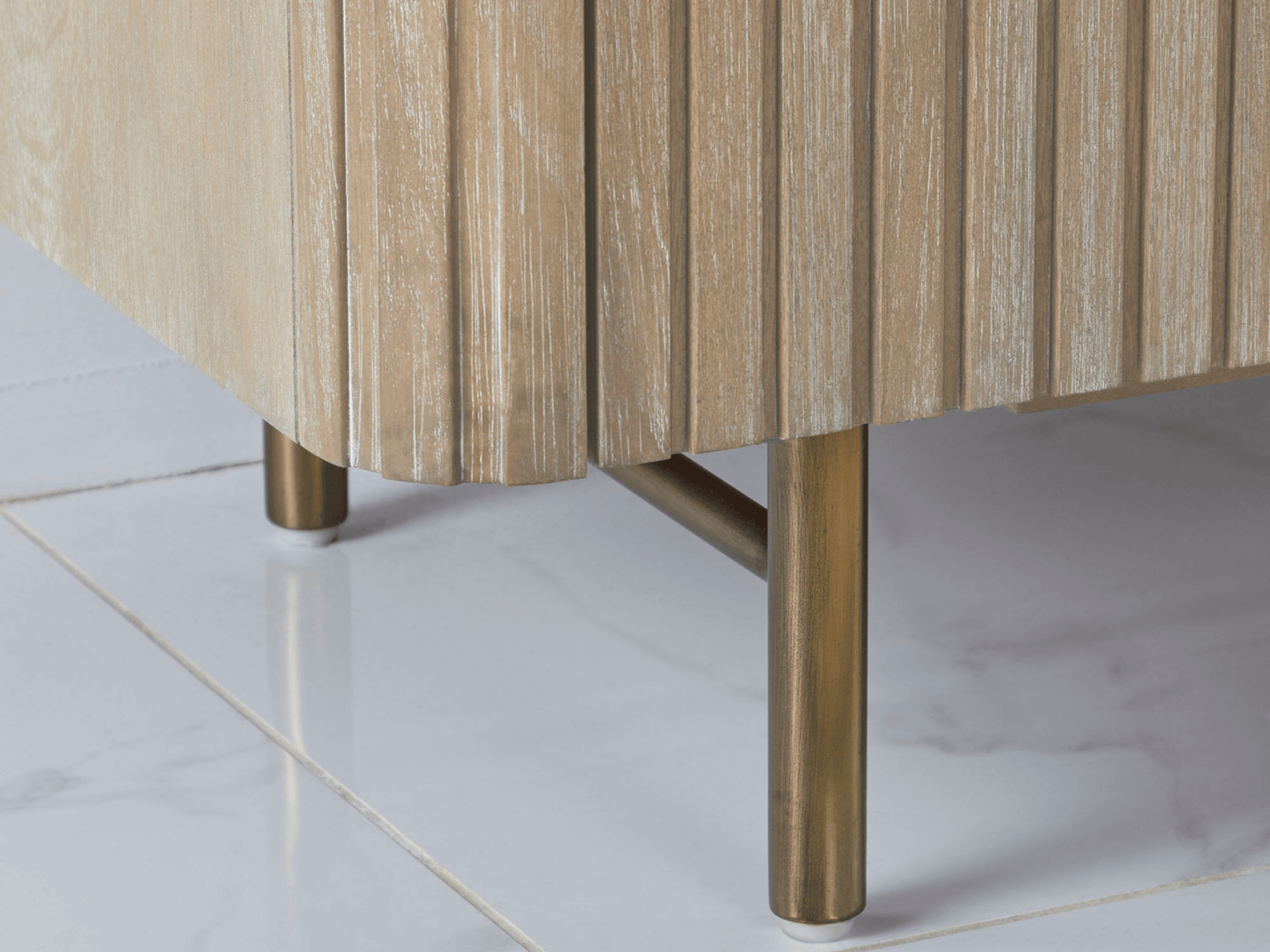 Luna Console - Natural - Abbyson - Living Room