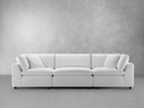 Luxe Feather and Down 3-pc Sofa, White