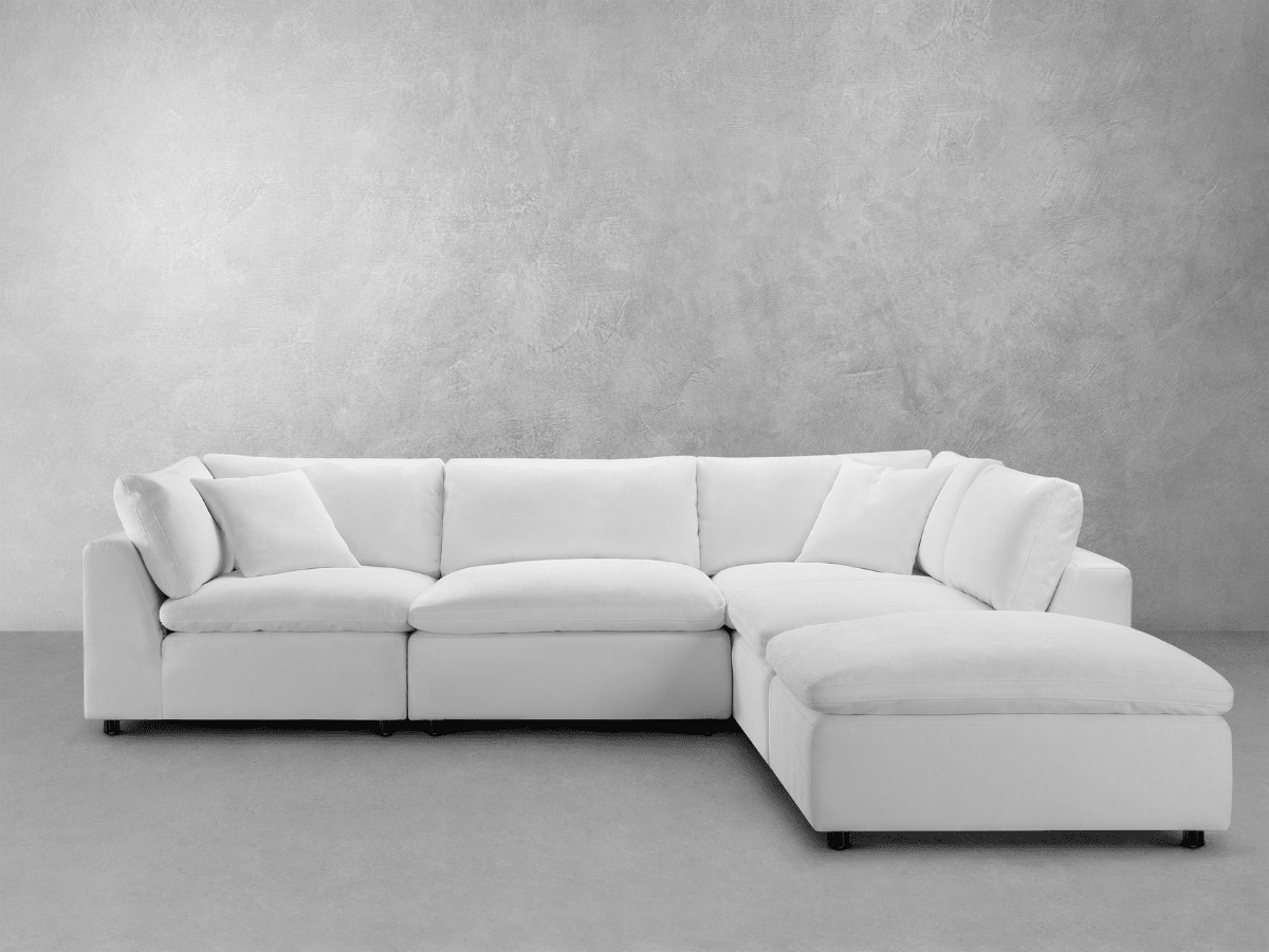 Luxe Feather and Down 5-pc L-Shaped Sectional Set - Abbyson - Living Room