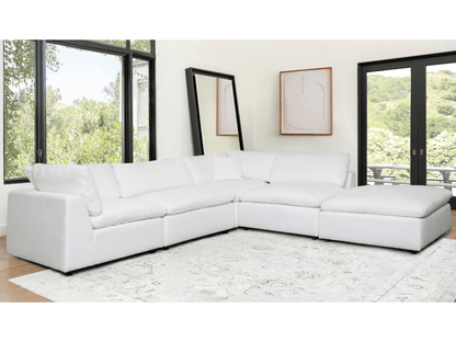 Luxe Feather and Down 5-pc L-Shaped Sectional Set - Abbyson - Living Room