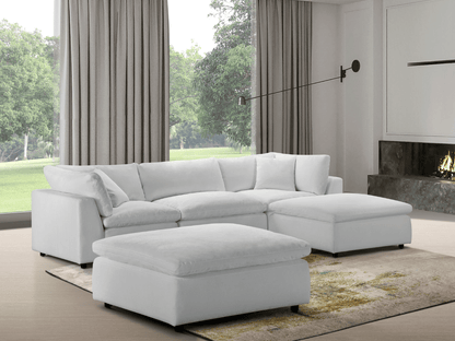 Luxe Feather and Down 5-pc Sectional Set - Abbyson - Living Room
