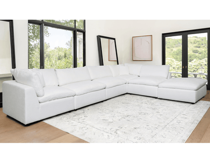 Luxe Feather and Down 6-pc L-Shaped Sectional Set - Abbyson - Living Room