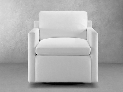 Luxe Feather and Down Swivel Chair - Abbyson - Living Room