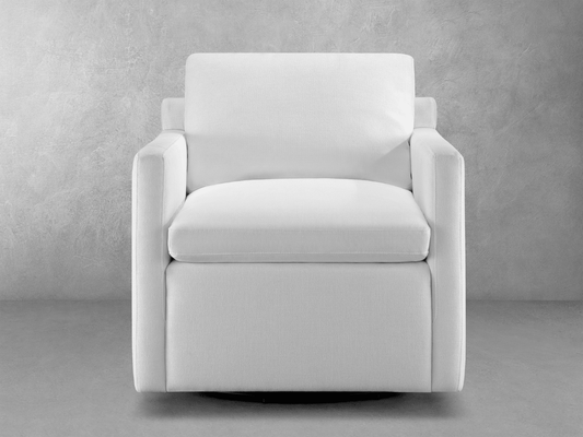 Luxe Feather and Down Swivel Chair - Abbyson - Living Room