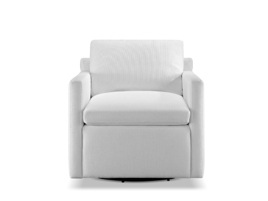 Luxe Feather and Down Swivel Chair - Abbyson - Living Room