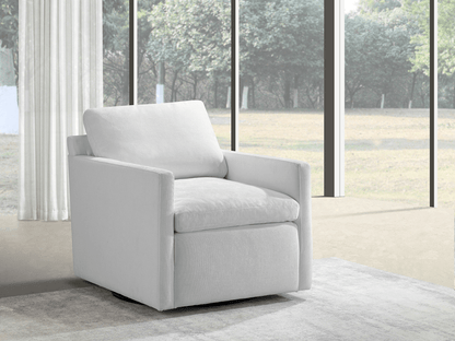 Luxe Feather and Down Swivel Chair - Abbyson - Living Room