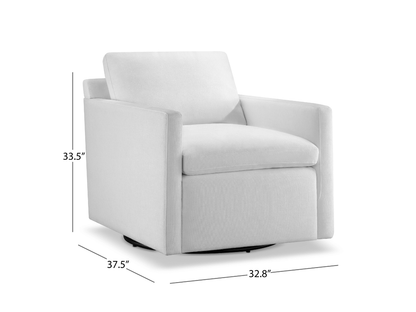 Luxe Feather and Down Swivel Chair - Abbyson - Living Room
