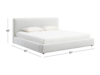 Luxe Upholstered Bed - White - King - Abbyson - Bedroom