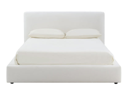 Luxe Upholstered Bed - White - Queen - Abbyson - Bedroom