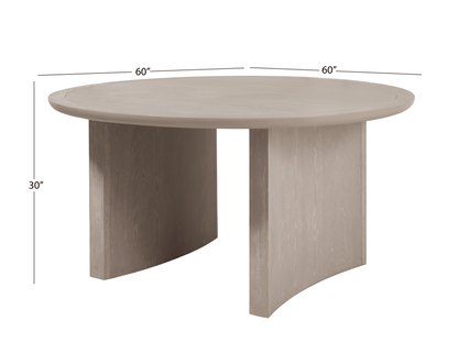 Mandy 60" Round Dining Table - Abbyson - Dining Room