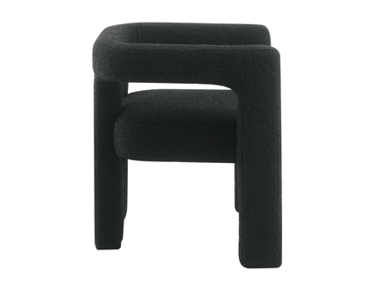 Mandy Bouclé Fabric Dining Chair - Black - Abbyson - Dining Room