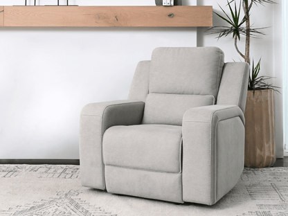Margaret Fabric Manual Recliner - Charcoal - Abbyson - Living Room