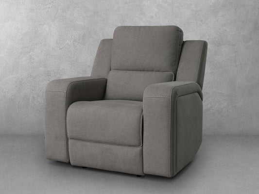 Margaret Fabric Manual Recliner - Charcoal - Abbyson - Living Room