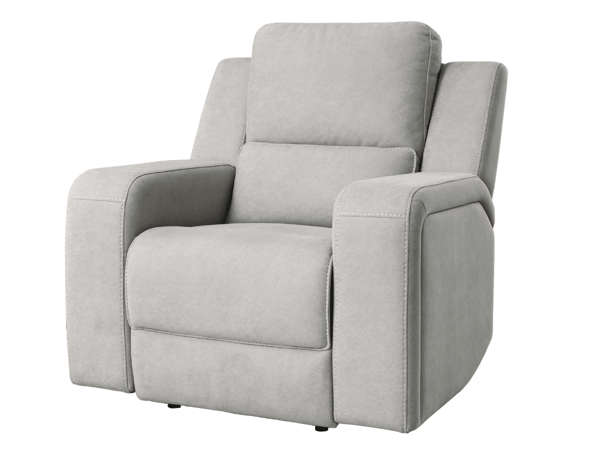 Margaret Fabric Manual Recliner - Gray - Abbyson - Living Room