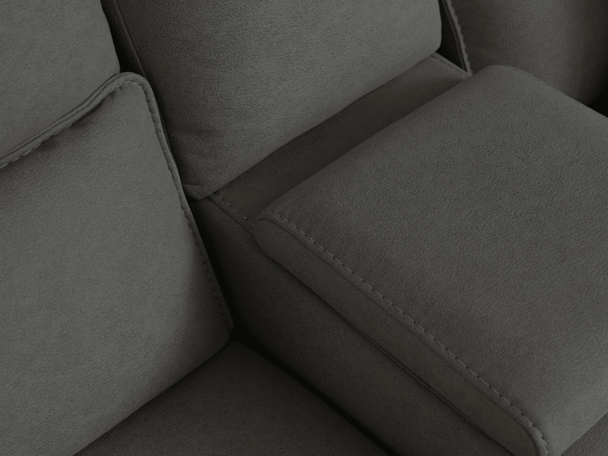 Margaret Fabric Manual Reclining Loveseat - Charcoal - Abbyson - Living Room