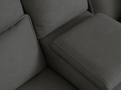 Margaret Fabric Manual Reclining Loveseat - Charcoal - Abbyson - Living Room