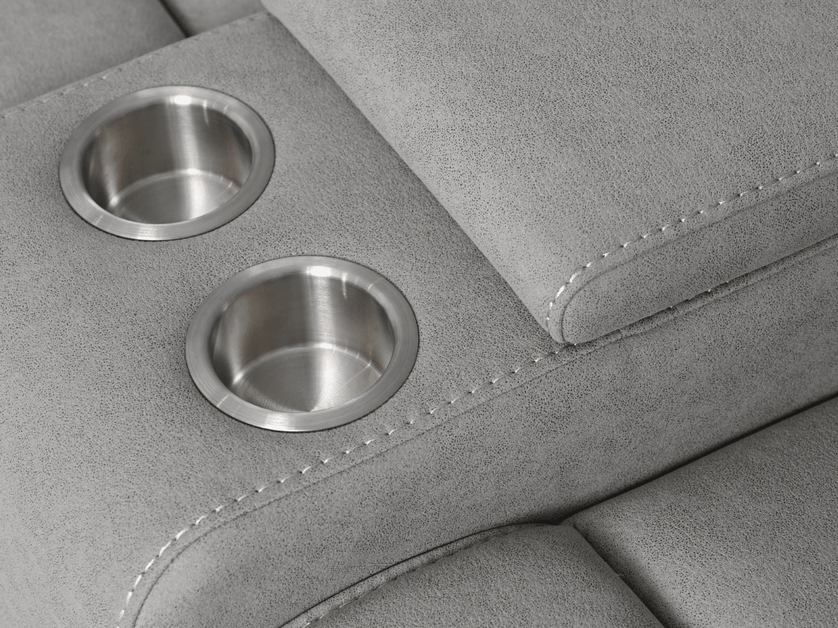 Margaret Fabric Manual Reclining Loveseat - Gray - Abbyson - Living Room
