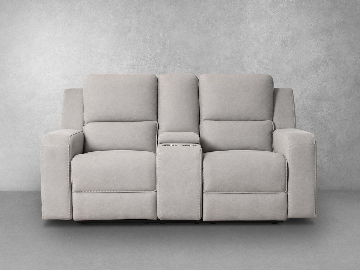 Margaret Fabric Manual Reclining Loveseat - Gray - Abbyson - Living Room