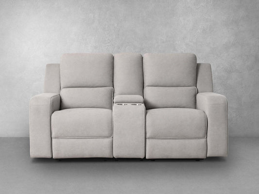 Margaret Fabric Manual Reclining Loveseat - Gray - Abbyson - Living Room