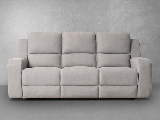 Margaret Fabric Manual Reclining Sofa with Console - Gray - Abbyson - Living Room