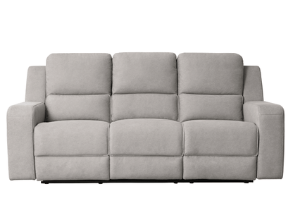 Margaret Fabric Manual Reclining Sofa with Console - Gray - Abbyson - Living Room