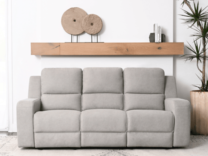 Margaret Fabric Manual Reclining Sofa with Console - Gray - Abbyson - Living Room