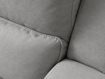 Margaret Fabric Manual Reclining Sofa with Console - Gray - Abbyson - Living Room
