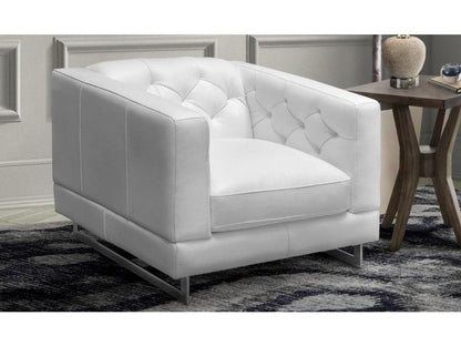 Margaret Leather Chair - Black - Abbyson - Living Room